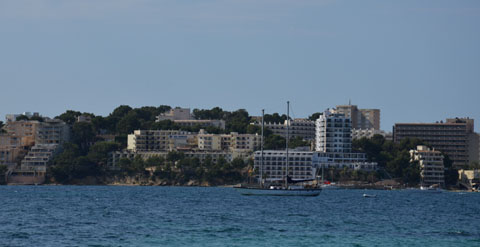 Mallorca vom Wasser aus Blick auf Mallorca